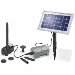 Meilleure affaire ? Ensemble De Pompe Solaire "Rimini Plus" Avec Batterie + Panneau Solaire Pour Votre Bassin Esotec ✔️