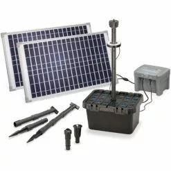 Meilleure vente ? ESOTEC Kit De Filtre Solaire Pour Bassin 50/1300 + Batterie LED Filtre Pour Pompe Solaire Bassin De Jardin 101063 ?