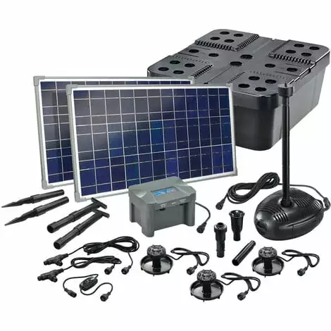 Sortie ❤️ Kit Filtre Solaire Pour Bassin 50/1700 + Batterie Filtre Pour Pompe Solaire Bassin De Jardin Esotec 101075 ✔️ 3 Sortie ❤️ Kit Filtre Solaire Pour Bassin 50/1700 + Batterie Filtre Pour Pompe Solaire Bassin De Jardin Esotec 101075 ✔️
