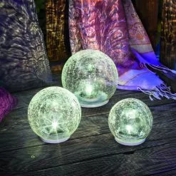 Sortie ? Boule De Verre Solaire Lot De 3 Lampes De Jardin LED Lampe Solaire En Verre, Esotec 102082 ? -Esotec Boutique 26788074 3