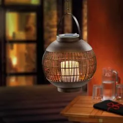 Meilleur prix ⭐ Suspension Solaire Lanterne Lampe De Jardin Lampe Solaire Extérieure Cuivre Esotec 102085 ✨