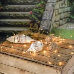 Sortie ? ESOTEC Lot De Lumière Solaire 100 LED Guirlandes Blanches Chaudes Fête Du Jardin Solaire 102178 ✔️ -Esotec Boutique 26788221 3