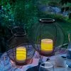 Tout neuf ? Lampes Décoratives Solaires Lot De 2 Lampes De Jardin Lanterne Lumière Solaire Extérieure Esotec 102215 ✨