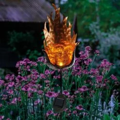 Grosses soldes ? Bougie De Jardin Solaire Flamme Blanc Chaud Décoration De Jardin LED Lumière Solaire Esotec 102381 ❤️