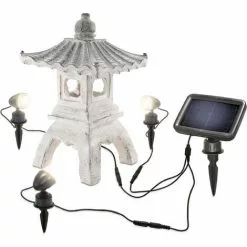 Nouveau ✔️ Pagode Solaire Avec Spot LED 3500K Eclairage Jardin Deco Asia Esotec 102550 ? -Esotec Boutique 26788579 2
