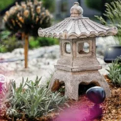 Nouveau ✔️ Pagode Solaire Avec Spot LED 3500K Eclairage Jardin Deco Asia Esotec 102550 ? -Esotec Boutique 26788579 3