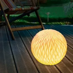 Meilleur prix ⌛ Boule Solaire 26 Cm Optique Grès Lumière Solaire Décoration De Jardin LED Esotec 102677 ❤️ -Esotec Boutique 26788672 3
