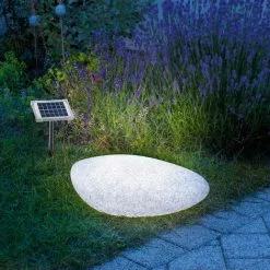 Bon marché ? Lampe Solaire En Pierre Lampe Solaire En Pierre Lumineuse Lampe Solaire Décorative Esotec 106066 ?