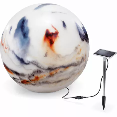 De gros ? Boule Solaire 26 Cm Marbre Pierre Optique Décoration De Jardin Lumière Solaire LED Esotec 102674 ⌛ 4 De gros ? Boule Solaire 26 Cm Marbre Pierre Optique Décoration De Jardin Lumière Solaire LED Esotec 102674 ⌛ – Image 2
