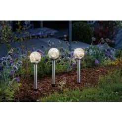 De gros ? Ensemble De Prises De Jardin Solaire En Mosaïque De Verre Blanc Chaud, éclairage Solaire De Jardin, Esotec 102310 ✔️ -Esotec Boutique 26789909 4