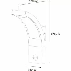 Vente flash ? ESOTEC Applique D’extérieur à Capteur LED Blanc Chaud 3000K 520lm Applique D’extérieur 6,5 Watts 201172 ✨ -Esotec Boutique 26789943 5