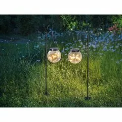 Vente flash ? Ensemble De Lampes Solaires Suspendues En Mosaïque De Verre Blanc Chaud Jardin De Lumières Solaires, Esotec 102314 ? -Esotec Boutique 26790098 3