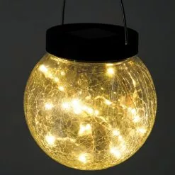 Vente flash ? Ensemble De Lampes Solaires Suspendues En Mosaïque De Verre Blanc Chaud Jardin De Lumières Solaires, Esotec 102314 ? -Esotec Boutique 26790098 5