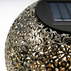 Budget ? Lot De 2 Bouchons De Jardin Solaire LED Blanc Chaud Décoration De Jardin Lumière Solaire Esotec 102373 ? -Esotec Boutique 26790106 3