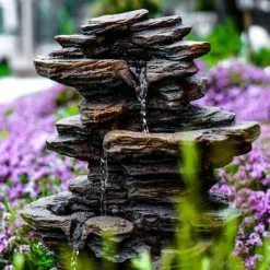 Tout neuf ✔️ ESOTEC Fontaine De Jardin Solaire Fontaine De Batterie De Fontaine D’eau Fontaine Solaire En Cascade 101316 ? -Esotec Boutique 28276819 3