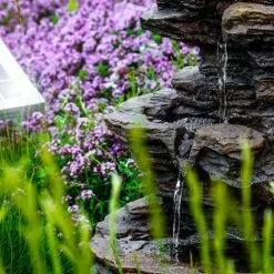 Tout neuf ✔️ ESOTEC Fontaine De Jardin Solaire Fontaine De Batterie De Fontaine D’eau Fontaine Solaire En Cascade 101316 ? -Esotec Boutique 28276819 4